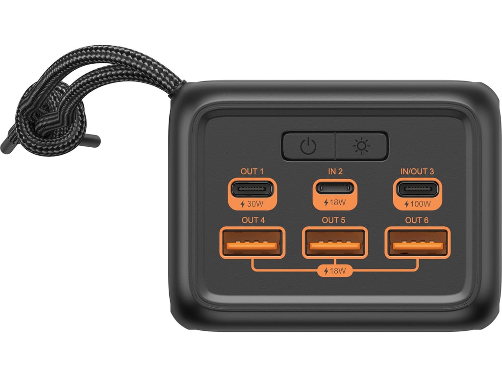 фото Зовнішній акумулятор (павербанк) Sandberg PD 50000 mAh 130W PD Black (420-75)