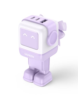 Ugreen Nexode RG 65W 3-Port GaN Laptop, Cell Phone, Mickey Mouse, Laptop, Power Bank, Phone Pink AC Fast Charging Indoor