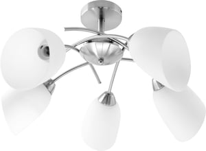 Activejet Żyrandol klasyczna lampa sufitowa wisząca NIKITA Nikiel 5xE27 do salonu
