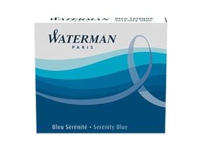 Waterman S0110950 Ballpoint Pen Refills, Blue, 6-pack