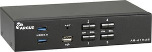 Inter-Tech AS-41HUS przełącznik KVM Czarny