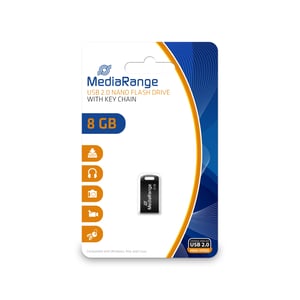 MediaRange MR920 pamięć USB 8 GB USB Typu-A 2.0 Czarny