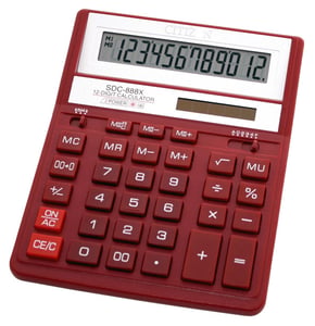 Citizen SDC-888X Taschenrechner Finanzrechner Rot