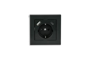 Kabelmeister SE01-1A gniazdko elektryczne CEE 7/3 + USB Antracyt