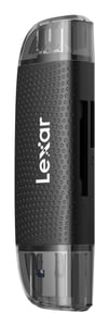 Lexar LRW310X-BNBNG USB 2.0 Type-A/Type-C Card Reader, Black