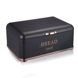 Feel Maestro MR1677-CU-BL Rectangular Black Bread Box