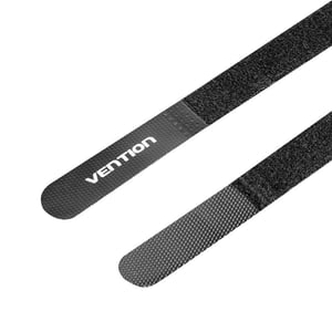 Vention KANB0-10 Kabelbinder mit Klettverschluss aus Polyester und Nylon, schwarz, 10 Stück.