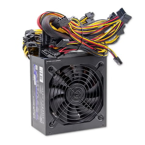 Qoltec 50348 1800 W Power Supply Module, 20+4-pin ATX, Black