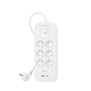 Belkin Connect White 6-Port Network Outlet, 2 m