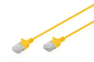 Digitus CAT 6 U-UTP Slim-korskopplingskabel, 5 m, gul
