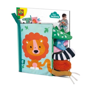 SES Creative Tiny Talents Sensory animal tails cloth book zabawka rozwijająca sprawność ruchową