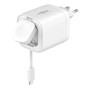 Ansmann 1001-0187 ładowarka do urządzeń przenośnych Smartwatch, Smartfon, Tablet Biały Prąd przemienny Bezprzewodowe ładowanie Szybkie ładowanie Wewnętrzna