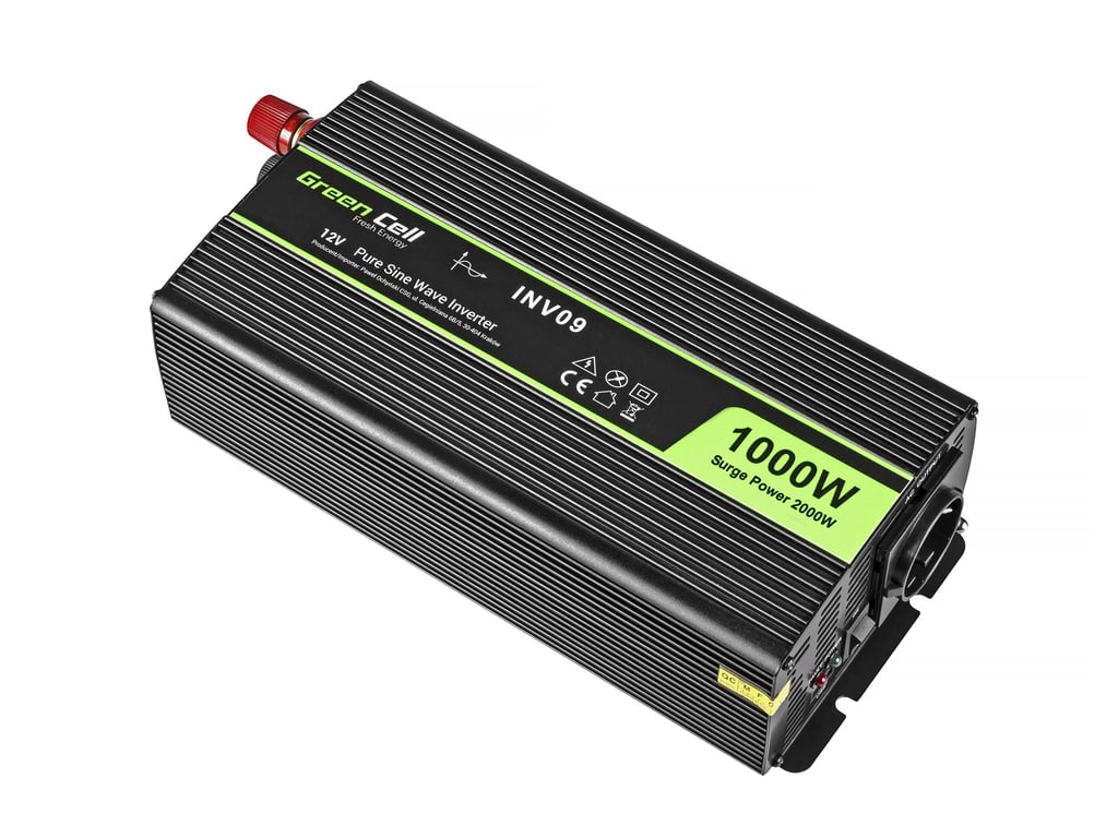 Green Cell INV09 adapter zasilający/ inwentor Automatyczna 1000 W Czarny