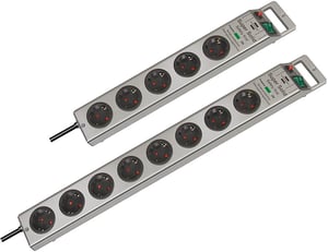 Brennenstuhl Super-Solid överspänningsskydd 4 500 A Silver 5 x nätuttag 2,5 m