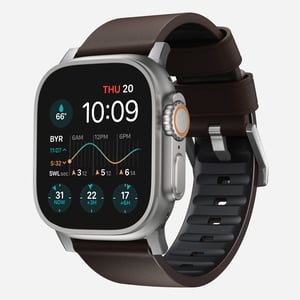 Nomad Active Band Pro Brązowy, Srebrny Skóra, Stal nierdzewna