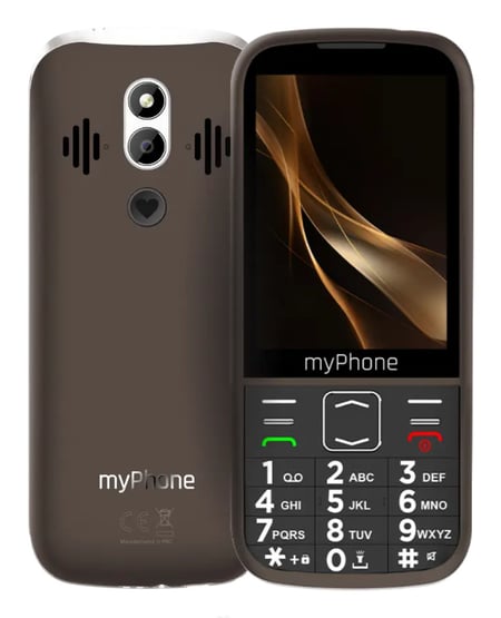 myPhone TEL001039 telefon komórkowy 8,89 cm (3.5") 138 g Brązowy Telefon dla seniora