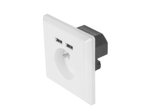 Lanberg AC-WS01-USB2-E eluttag/uttagssats