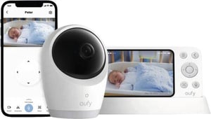 Eufy Baby Monitor E21 Svart, Vit