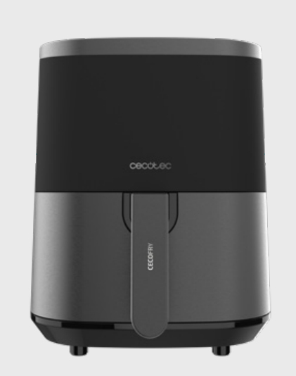 Cecotec Cecofry Fantastik Inox 4000 Pojedyńczy 4 l Autonomiczny 1400 W Frytkownica na gorące powietrze Stal nierdzewna, Czarny