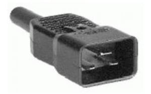 Mercodan 941234 elektryczny wtyk zasilający C20 Czarny