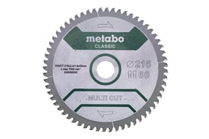 Metabo 628066000 circular saw blade, 21.6 cm, 1 pc.