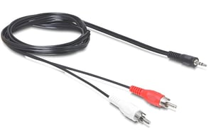 DeLOCK 3.5mm/2 x RCA kabel audio 5 m Czarny