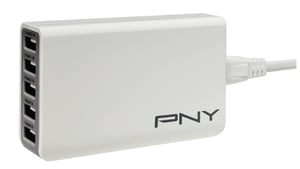 PNY P-AC-5UF-WEU01-RB Ladegerät für mobile Geräte, universell, weiß, Wechselstrom, für den Innenbereich