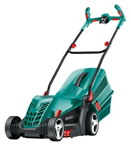 Bosch ARM 37 Push Lawn Mower, AC, Black, Cyan, Red