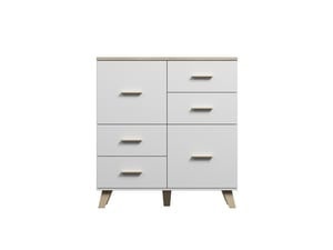 Cama byrå LOTTA 110 2D4S vit/sonomaek