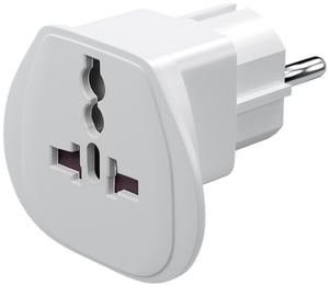 Goobay 94026 Power Plug Adapter: Type F to Type G (UK), White