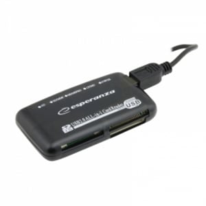 Esperanza EA117 USB 2.0 Card Reader, Black