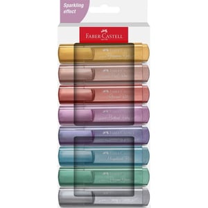 Faber-Castell Textliner 46 Metallic-Marker, 8 Stück. Metallic, mehrfarbig