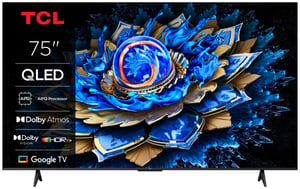 TCL T69C 75T69C Telewizor 190,5 cm (75") 4K Ultra HD Smart TV Wi-Fi Czarny 350 cd/m²