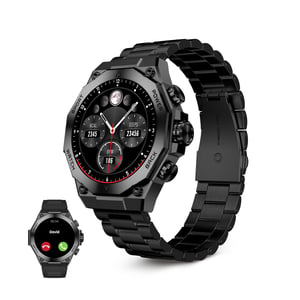 Ksix Titanium 3,63 cm (1.43") AMOLED 55 mm Cyfrowy 466 x 466 px Ekran dotykowy Czarny