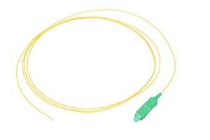 Extralink Pigtail SC/APC Jednomodowy, 900um G.657A 1,5m, Easy strip, żółty