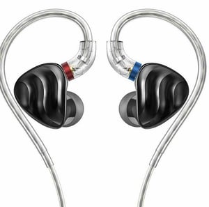 FiiO FH3 Wired Over-Ear and In-Ear Headphones, Music, Black