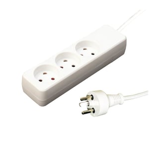 Garbot 24155119-1E Steckdosenleiste 1 m, 3 x Netzsteckdose, für den Innenbereich, Weiß