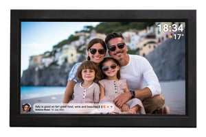 Denver PFF-1503B Digital Photo Frame, Black, 39.6 cm (15.6"), Touchscreen, Wi-Fi