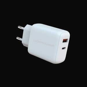LC-Power LC-GAN-45 ładowarka do urządzeń przenośnych Uniwersalne Biały Prąd przemienny Szybkie ładowanie Wewnętrzna