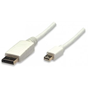 Techly 1 m DisplayPort 1.2 till Mini DisplayPort, vit