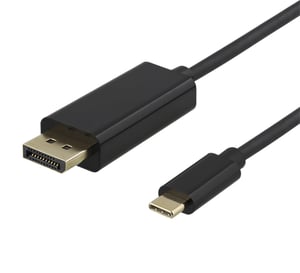 Deltaco USBC-DP200-K adapter kablowy 2 m USB Type-C DisplayPort Czarny