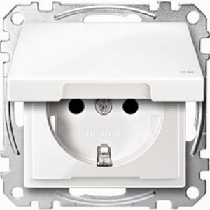 Merten MEG2314-0319 CEE 7/3 Electrical Outlet, White