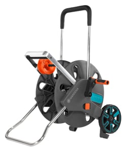 Gardena AquaRoll L Easy Rollwagen mit Handkurbel, schwarz, blau, orange