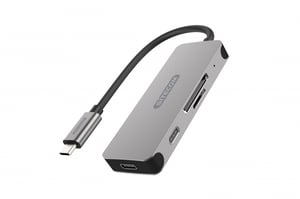 Sitecom CN-406 stacja dokująca USB 3.2 Gen 1 (3.1 Gen 1) Type-C Aluminium, Czarny