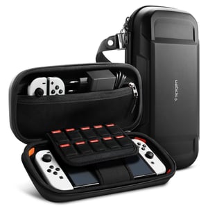 Spigen Rugged Armor Pro Pouch Nintendo Case Ethylene-Vinyl Acetate (EVA) Copolymer, Polyurethane, Black