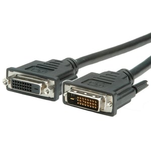VALUE DVI (24+1) Dual Link M/F 5 m DVI-DVI-D-kabel, svart