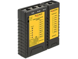 DeLOCK 86107 Network Cable Tester Black, Yellow