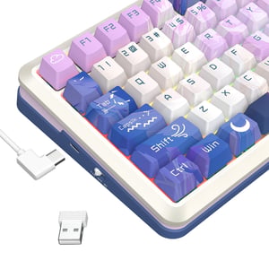 REDRAGON K708AK-RGB-PRO FLEKACT klawiatura USB + RF Wireless + Bluetooth Biały