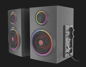GENESIS HELIUM 300BT ARGB Speaker, Black, Wired and Wireless, 24 W