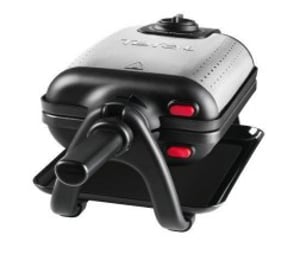 Tefal WM756D våffeljärn för 2 våfflor, 1200 W, svart, rostfritt stål